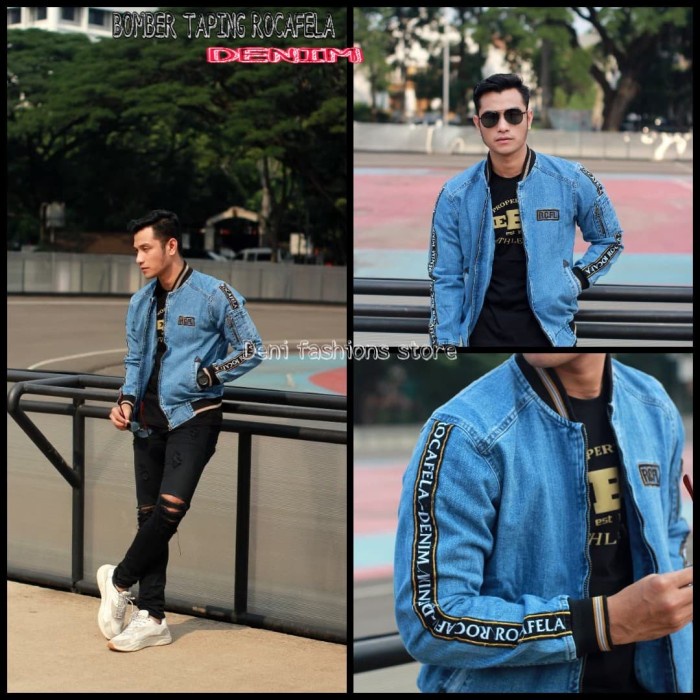 Áo Khoác Bomber Màu Xanh Dương Ds01vrgr Dn Ro hangla Thời Trang Cho Nam L Gr2011W34