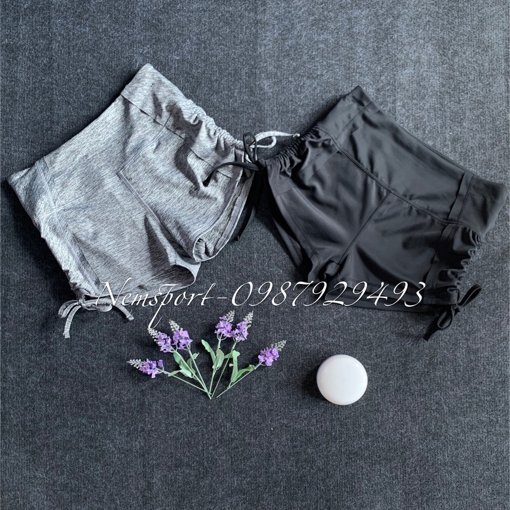 Quần Đùi Rút Dây Tập Gym Yoga Erobic Nữ