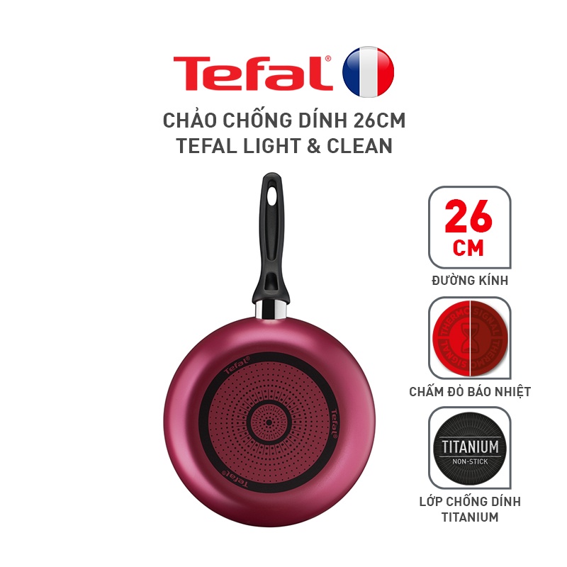 [GIFT] Chảo chiên Tefal Light &amp; Clean 26cm