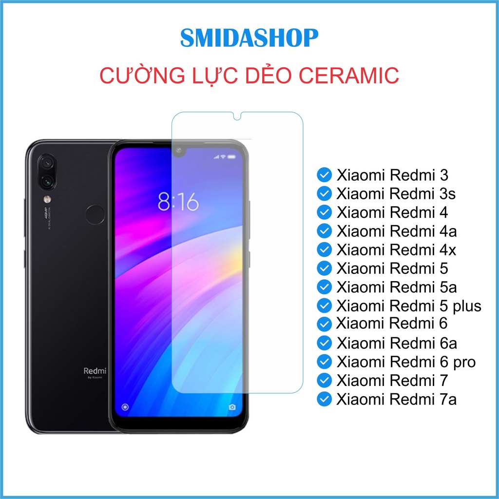 Cường lực Xiaomi Redmi 3,3s,4,4a,4x,5,5a,5 plus,6,6a,6 pro,7,7a