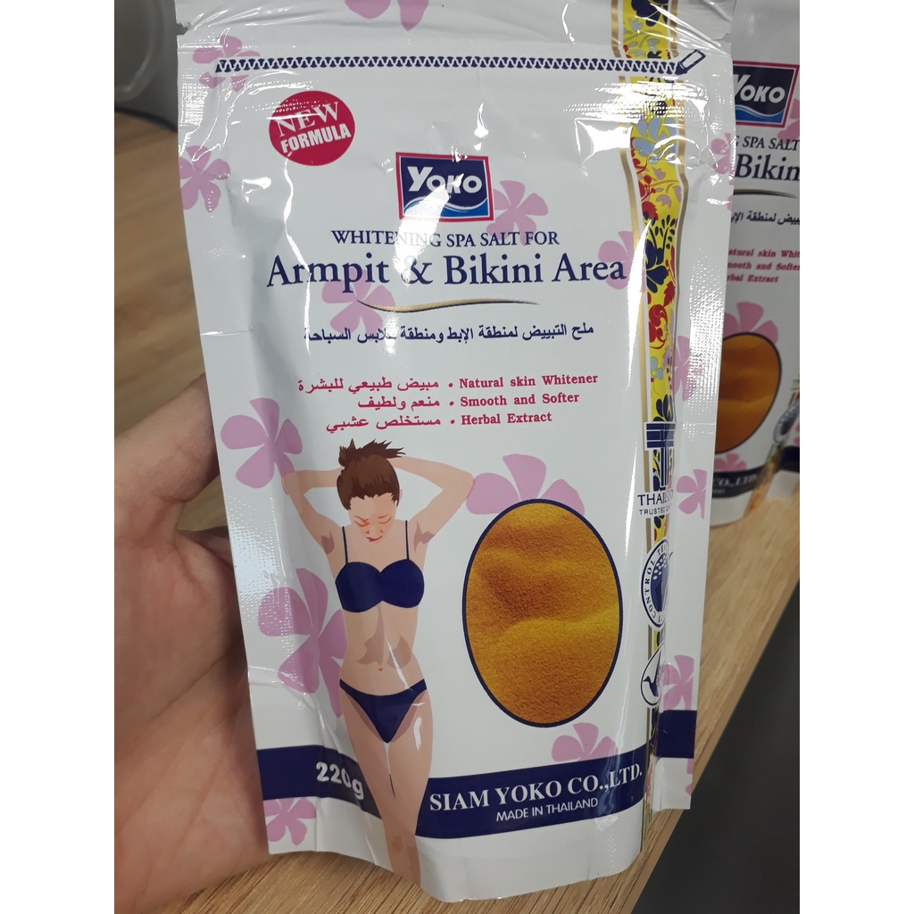 Muối tắm YOKO Tẩy Tế Bào Chết Vùng Nách Và Bikini 220g/ Muối tắm Abonne 350g