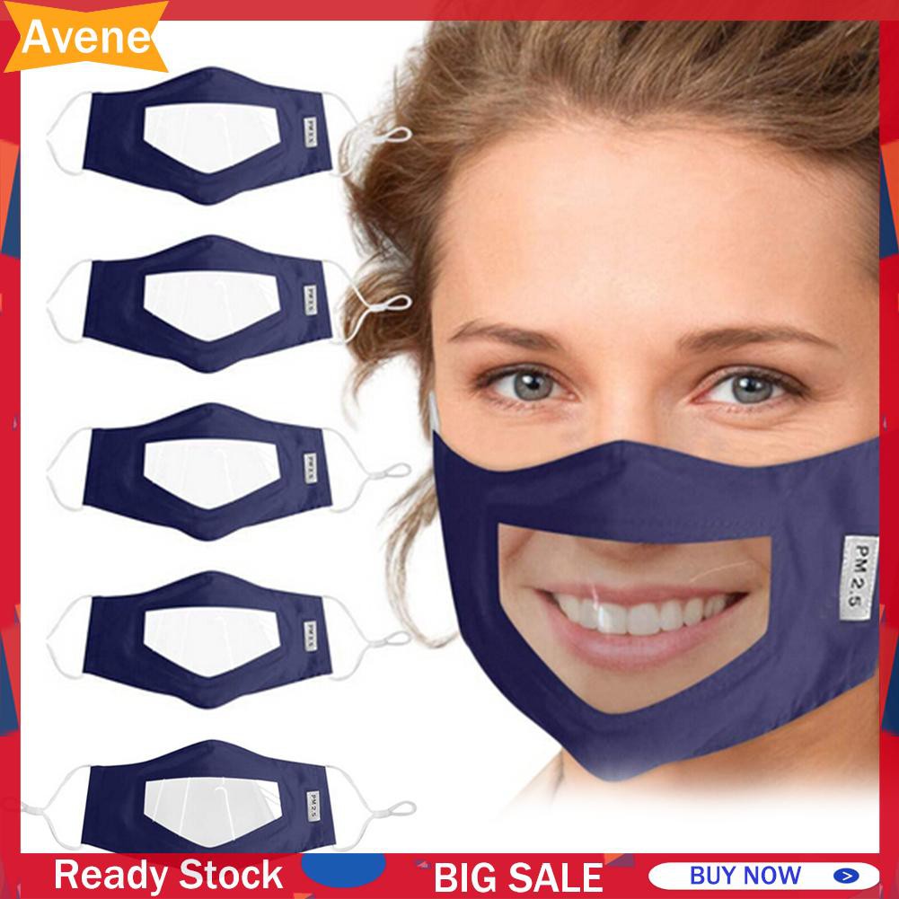 (hàng Mới Về) Set 6 / 4 / 1 Mặt Nạ Cotton Trong Suốt Có Móc Treo Tai Tiện Dụng