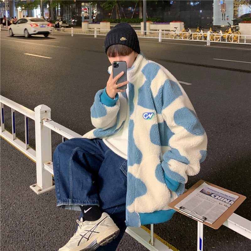 Áo khoác lót cotton phối nhung thời trang mùa đông cho nam