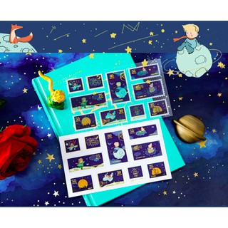 20 sticker tem thư Hoàng Tử Bé 10 kiểu