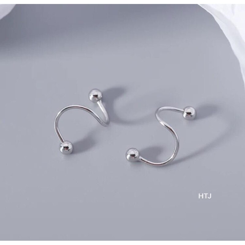 NỤ ĐINH BẠC ĐANG XOẮN CAO CẤP - BÔNG TAI BẠC TA