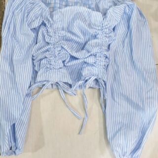 ÁO RÚT DÂY 2 BÊN SỌC XANH