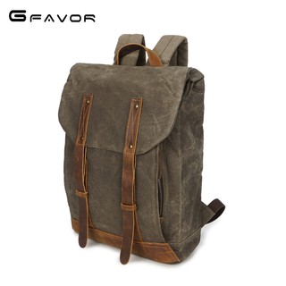 G-Favor Balo vải canvas phối da bò cao cấp - Mẫu 5162-1