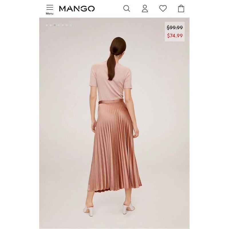 Chân váy xếp ly cam | BigBuy360 - bigbuy360.vn