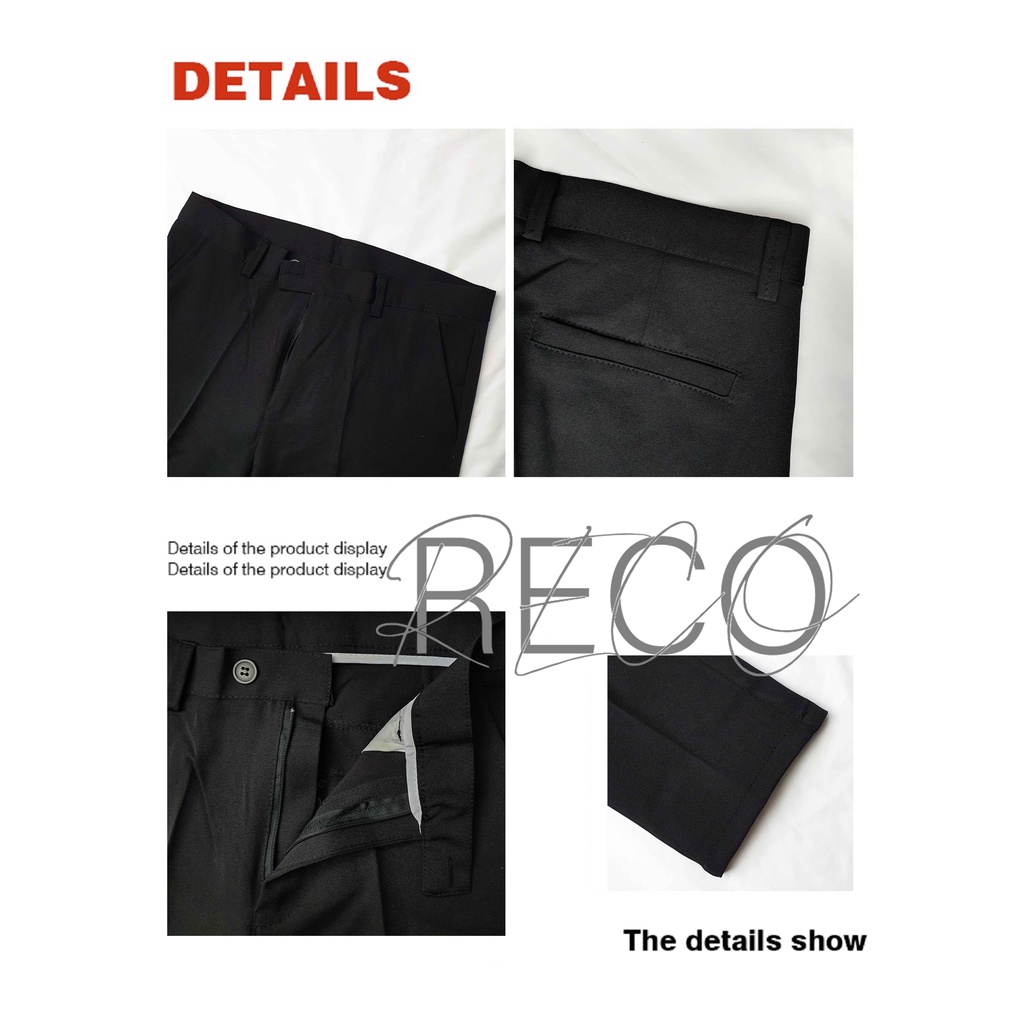 Quần âu nam vải lụa hàn co giãn, Quần baggy nam không nhăn không xù loại tây âu thời trang ống rộng slim r3tr7 fit