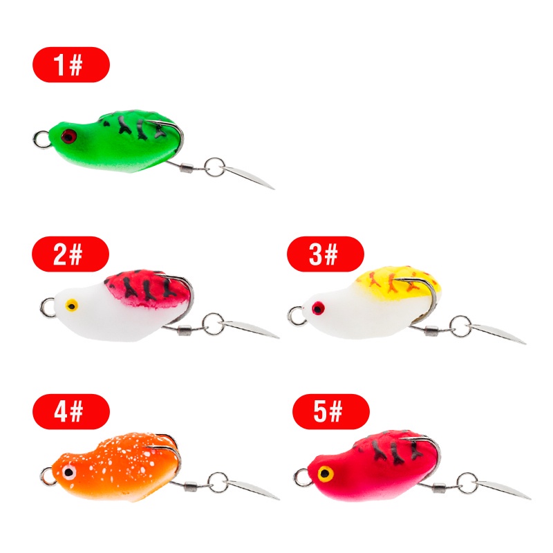 Mồi Câu Cá Giả Ếch Nhảy Mềm Mini 3cm / 4g Có 5 Màu Khác Nhau