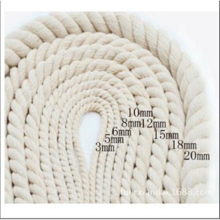 Dây thừng macrame se cotton, dây thừng trang trí