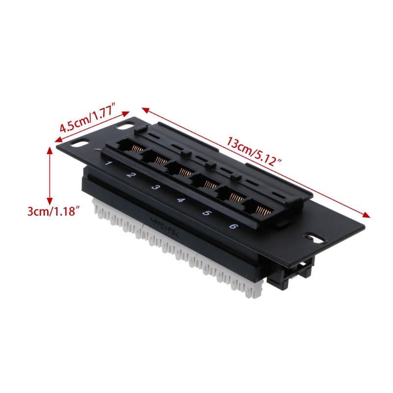 Bảng Điều Khiển 6 Cổng CAT5e Hỗ Trợ Lưng CAT5e Cho w Coded T568A B Dây Cáp RJ45