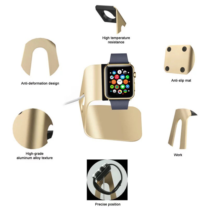 Đế dock sạc không dây Apple Watch Nhôm nguyên khối, kiêm Giá đỡ đồng hồ thông minh S330 S3