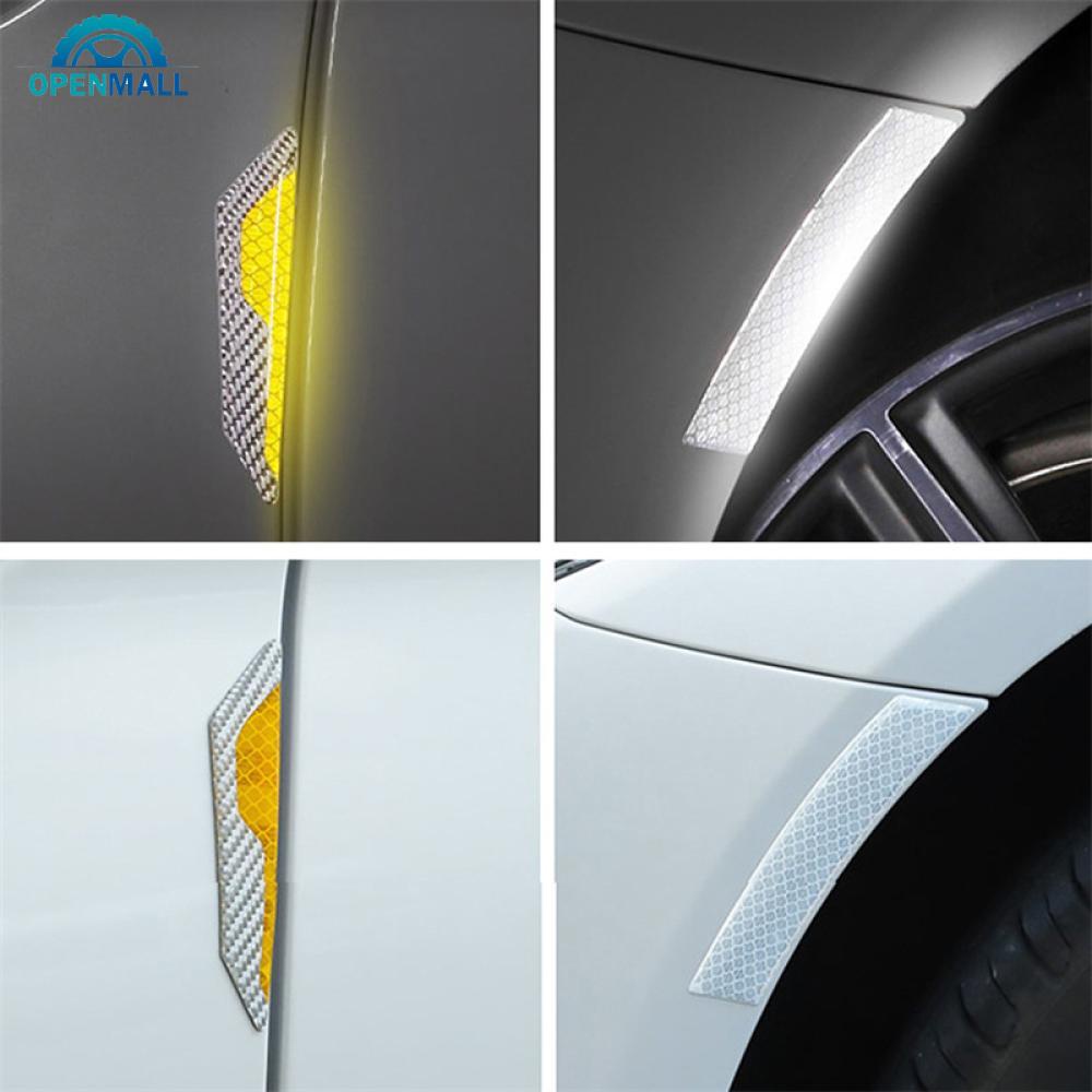 Bộ 4 Miếng Dán Phản Quang Cảnh Báo An Toàn Chống Va Chạm Cho Cửa Xe Hơi B5Q7