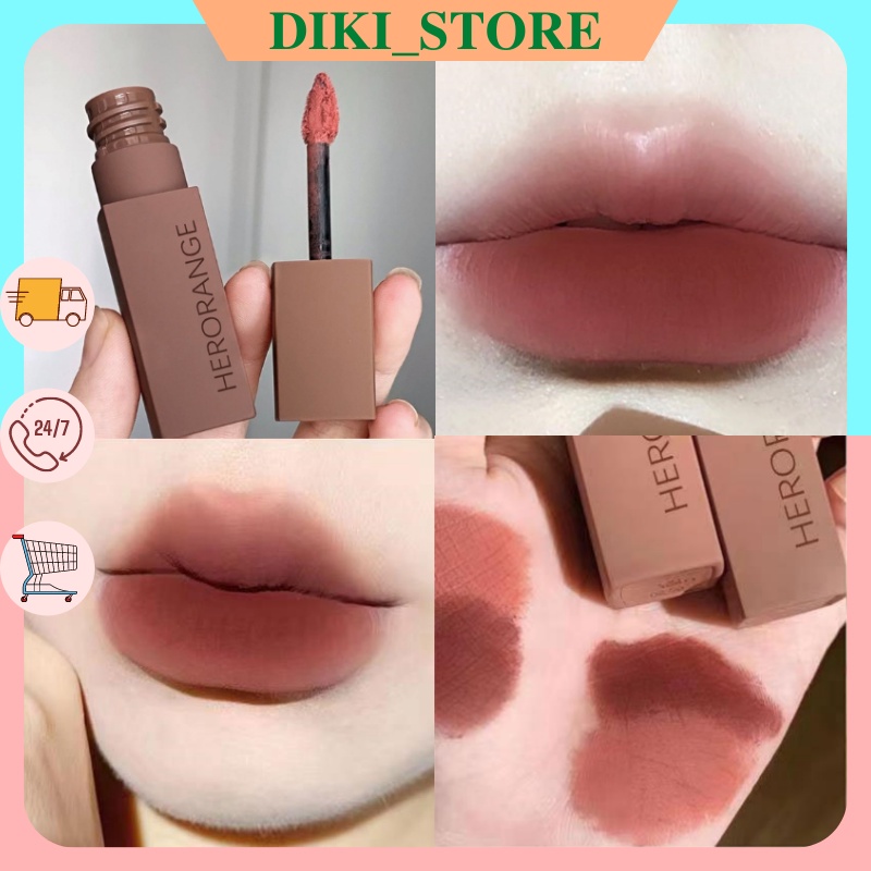 Son Kem Lì Herorange Màu Nhung Sương Mềm Mịn Lâu Trôi Mềm Môi Herorange® Matte Lip Color Son23 Diki