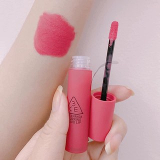 (CAM KẾT CHUẨN AUTH, TEM HIDDEN TAG) Son 3CE Blurring Liquid Lip Chapter Pink – Màu Hồng Khô