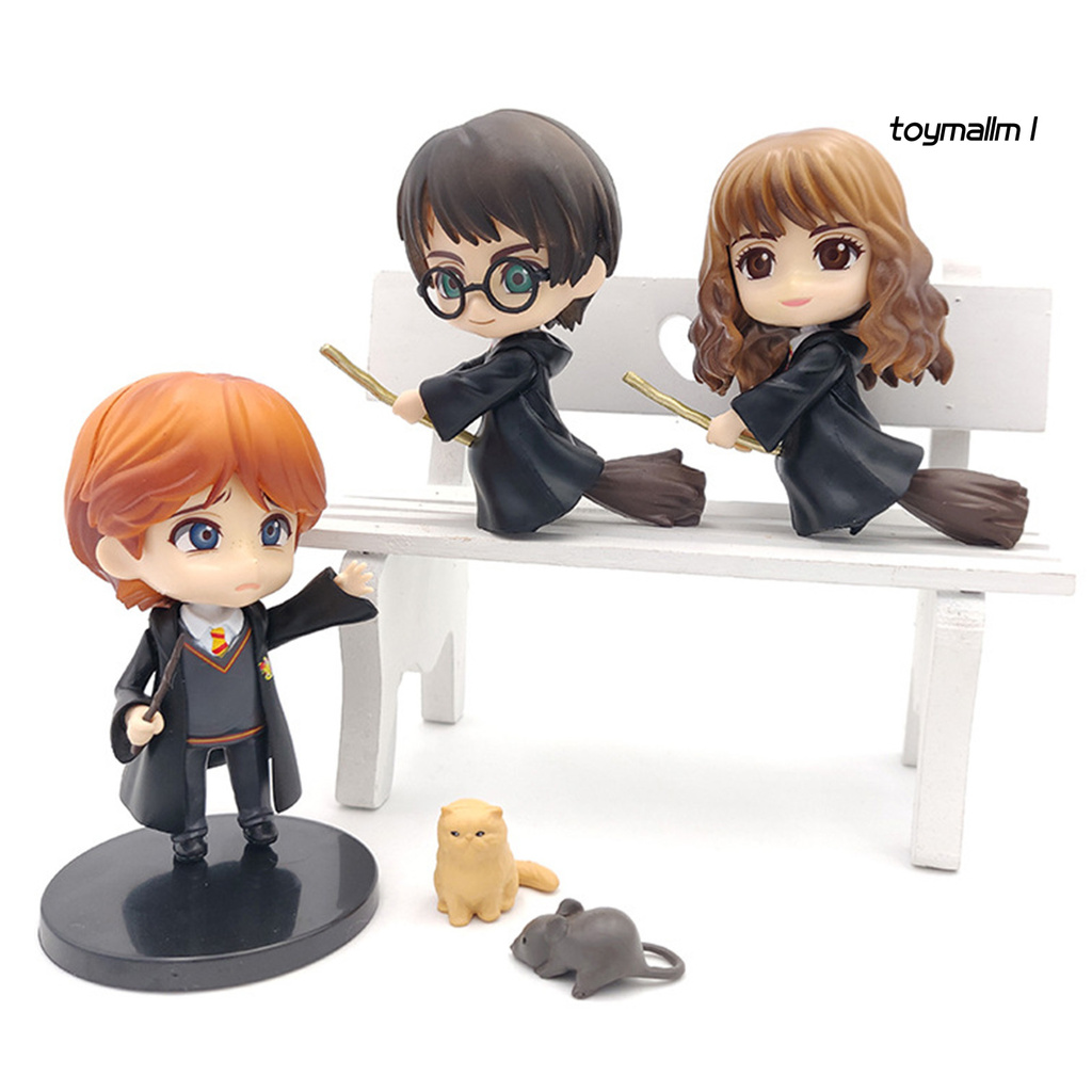 toymall 6Pcs Cartoon Harry Potter Series Figure Model Dolls Baking Cake Decor Ornaments