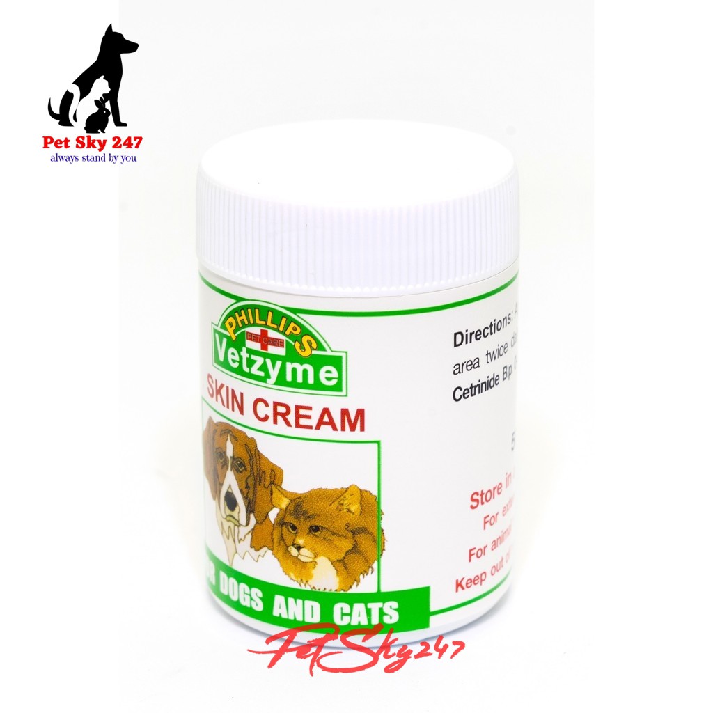 Kem Mỡ Vetzyme Skin Cream Bôi Vi.êm Da Trên Chó Mèo Hộp 50G