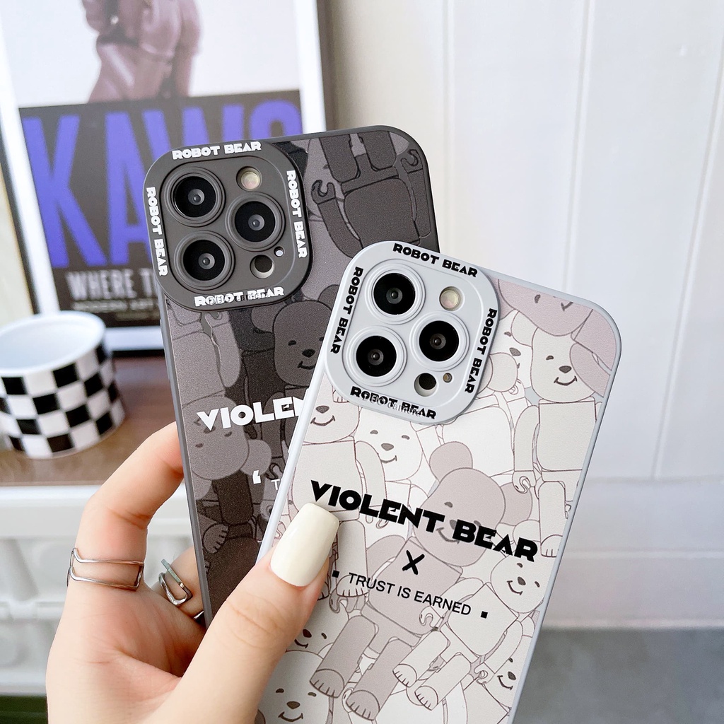 Ốp Lưng HìNh Con GấU BảO Vệ Cho iphone 14 Pro Max i14 plus 13 Pro Max i13 13pro 11 Pro Max i11 X XR Xs Max 12 Pro Max
