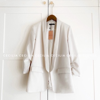 Áo khoác ESTELLE Blazer By CECILIA màu trắng ngà size S M L