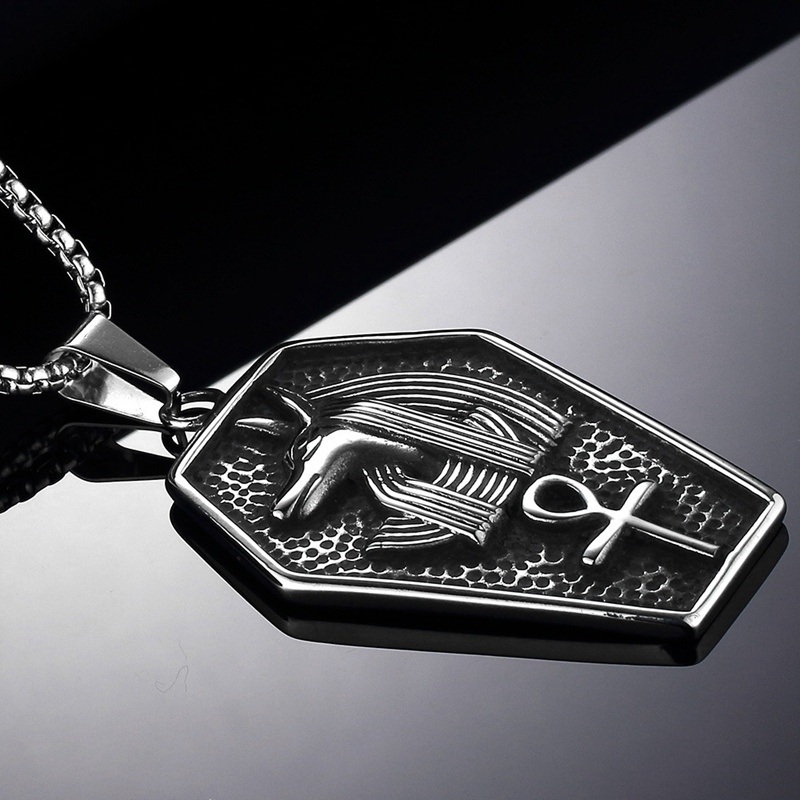 Vòng cổ Mặt Ai Cập Anubis Cổ Điển Dành Cho Nam