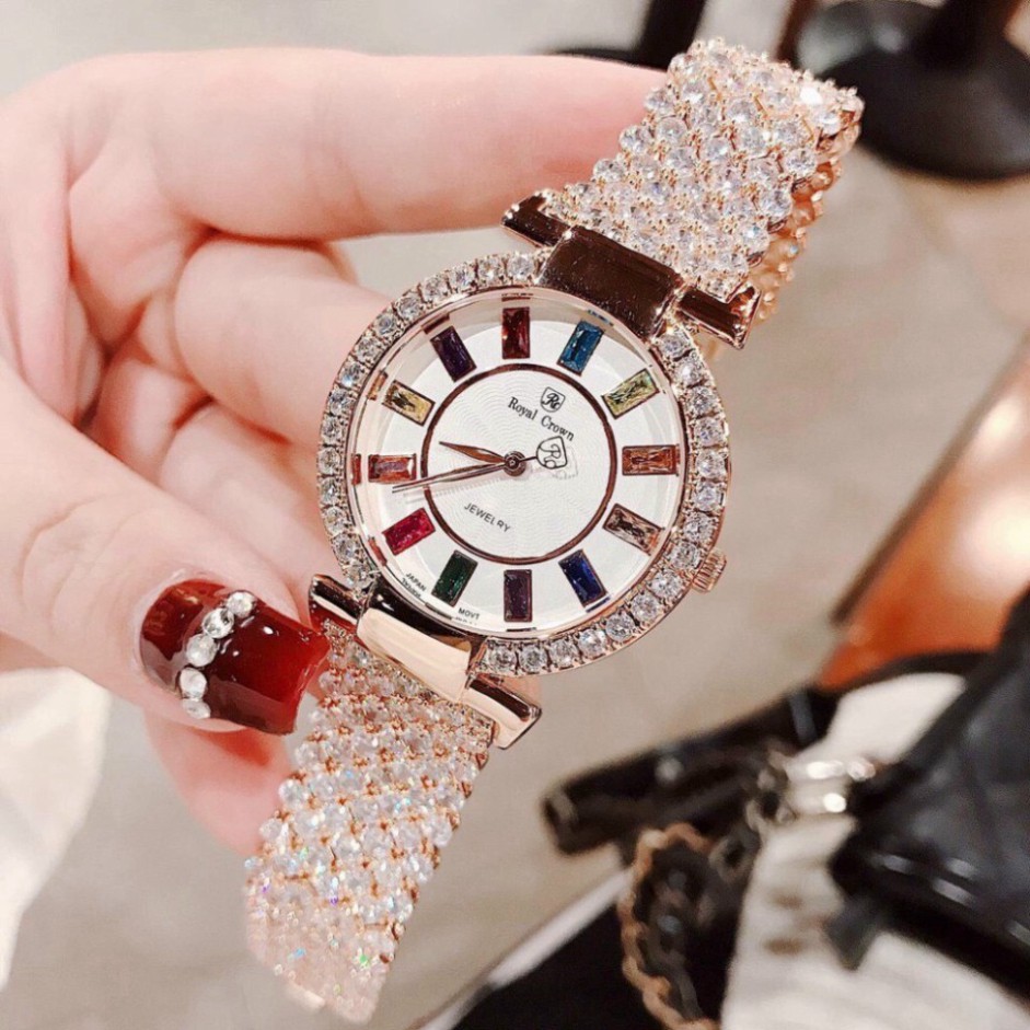 Đồng hồ nữ Royal crown Đính đá siêu đẹp + Full Hộp & Pin mẫu mới nhất  2021 | BigBuy360 - bigbuy360.vn