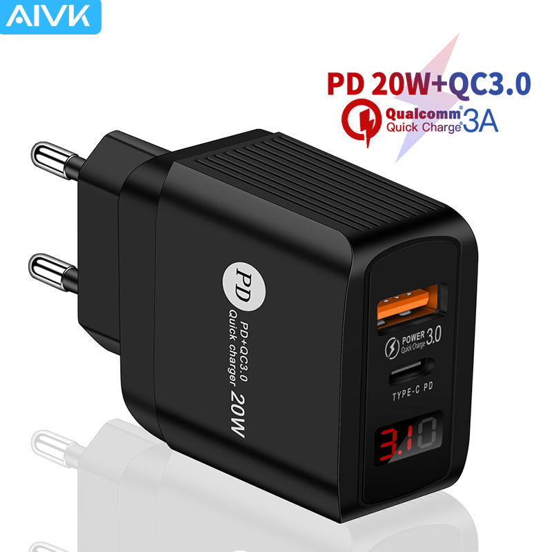 Củ Sạc Nhanh 20w Pd + Qc3.0 Pd3.0 Qc3.0 Type C Cho Iphone 12 Pro Max Pd