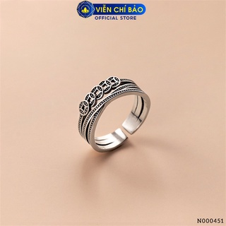 Nhẫn bạc nữ kim tiền chất liệu bạc S925 thời trang phụ kiện trang sức nữ thương hiệu Viễn Chí Bảo N000451