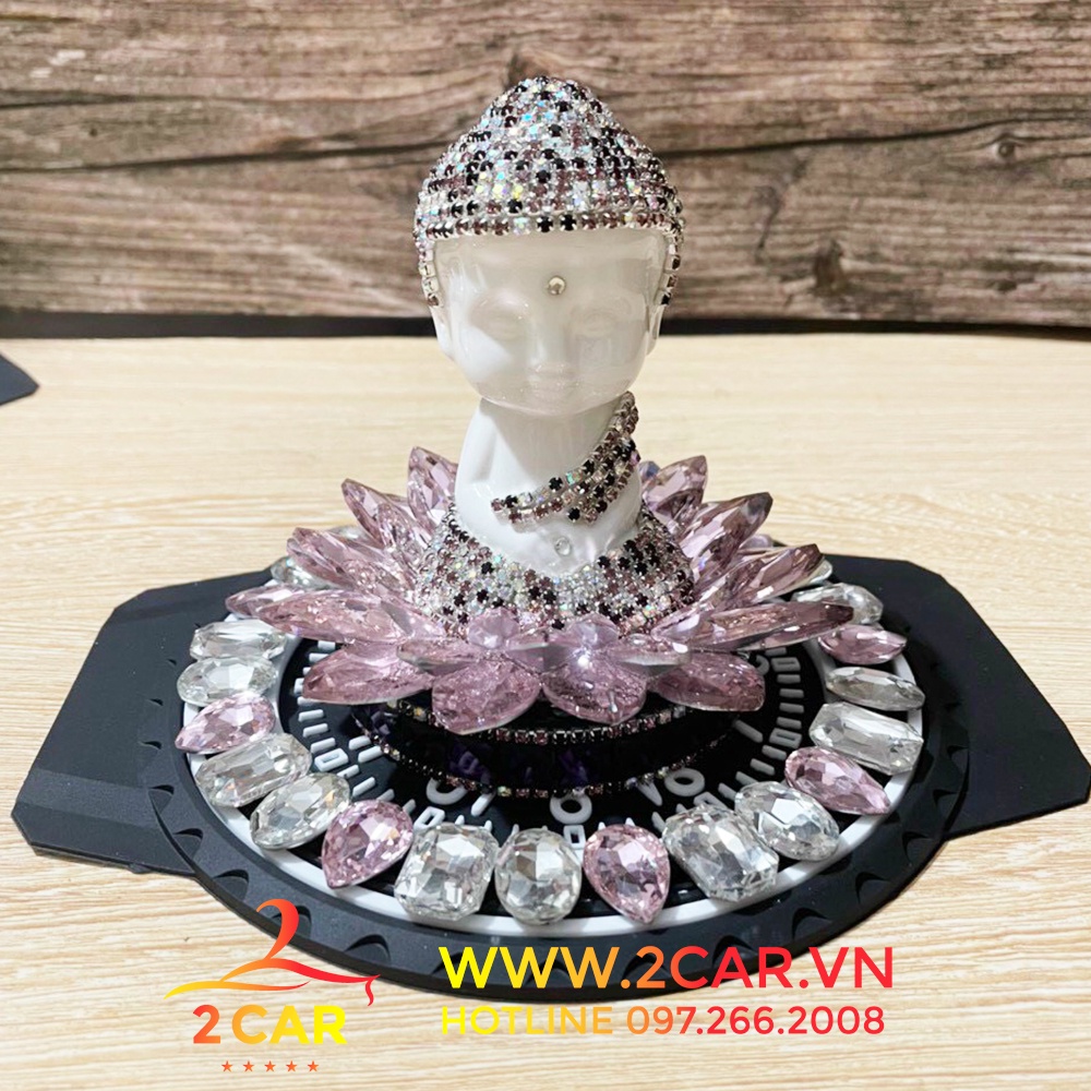 Tượng Phật Thích Ca Đính Đá Tọa Đài Sen Đá, Trang trí taplo xe ô tô