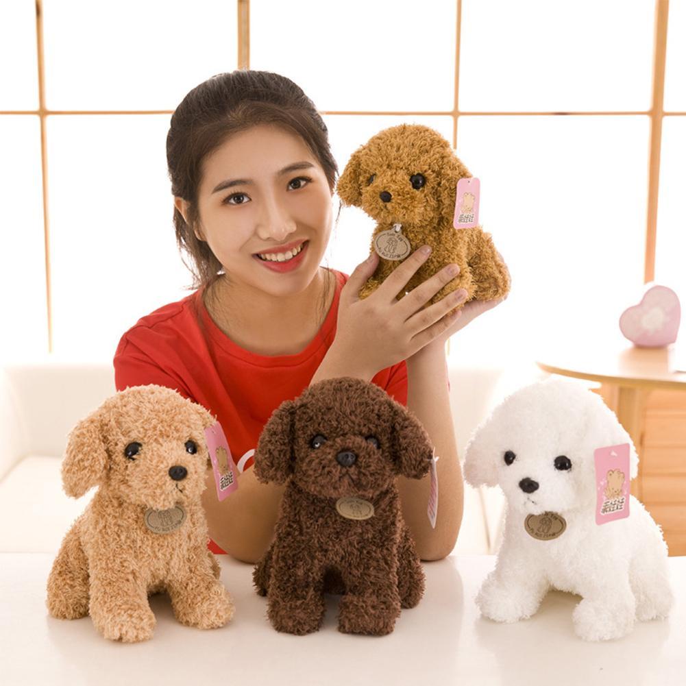 Thú Nhồi Bông Mềm Mại Hình Chú Chó Teddy Dễ Thương Trang Trí Cây Thông Giáng Sinh