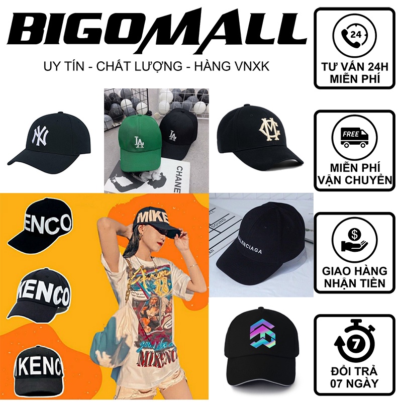 Mũ lưỡi trai Authentic rẻ đẹp BIGOMALL - Nón lưỡi trai chất kaki dày dặn hottrend cháy phố