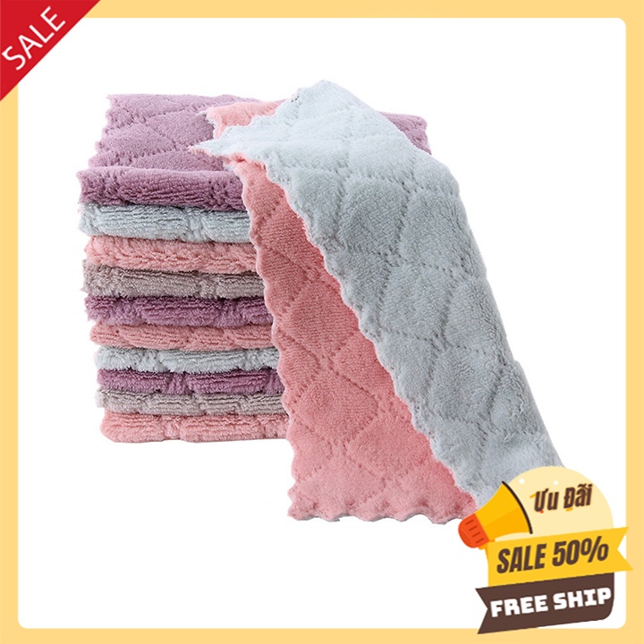 Khăn lau đa năng nhà bếp cao cấp 2 mặt siêu thấm nước siêu mềm mại 15x25cm