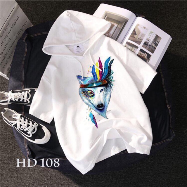 ÁO HOODIE TAY LỠ CHÓ LÔNG VŨ
