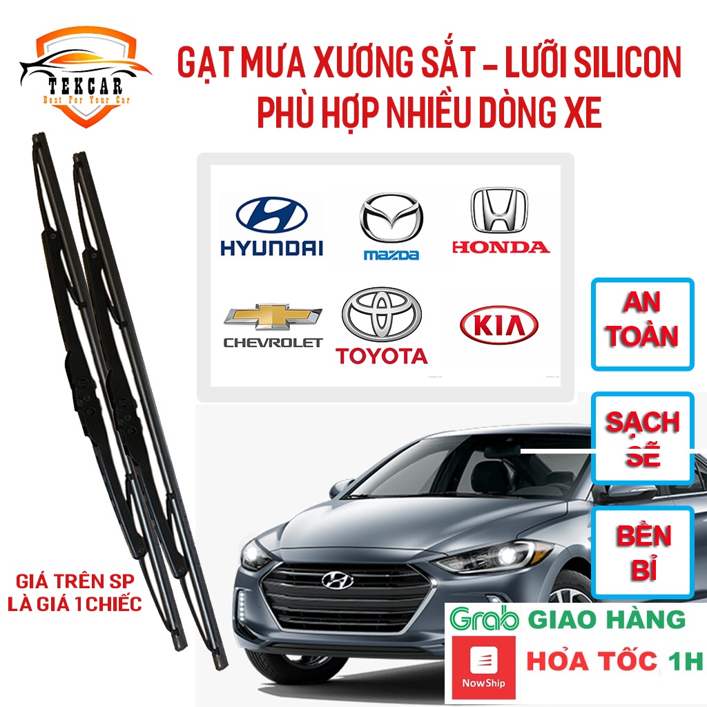 Gạt nước mưa xe ô tô, lưỡi gạt mưa silicon xe oto thông minh cho hãng xe Toyota,Hyundai, Kia, Nissan, Mazda