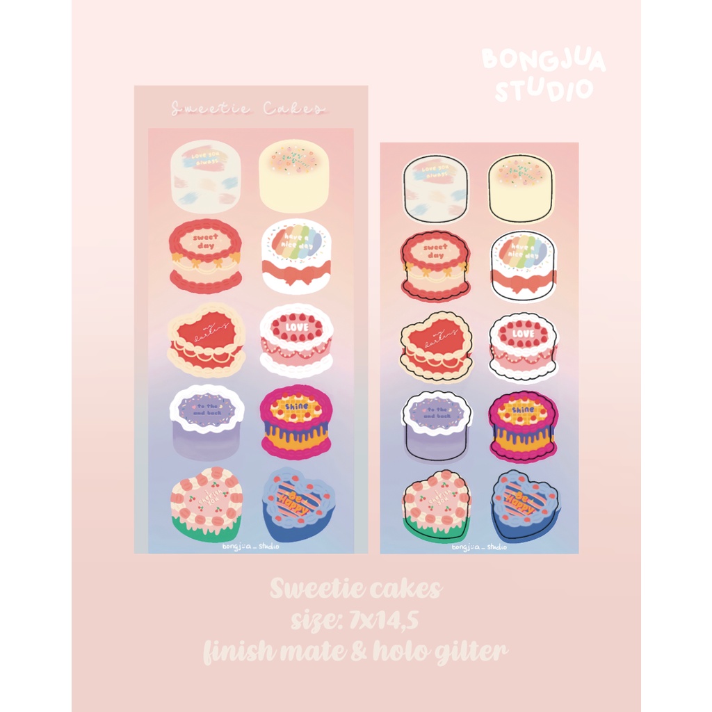 Bongjua | Set hình dán trang trí sticker Bongjua