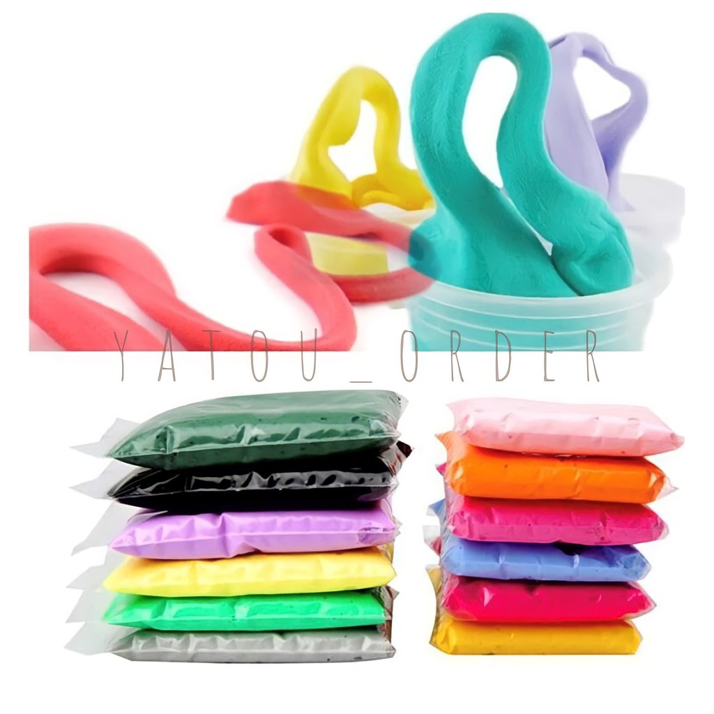 SET 12 MÀU ĐẤT SÉT NHẬT NHẸ TỰ KHÔ an toàn cao cấp SOFT CLAY decor gương, đồng hồ & bộ cây tạo hình