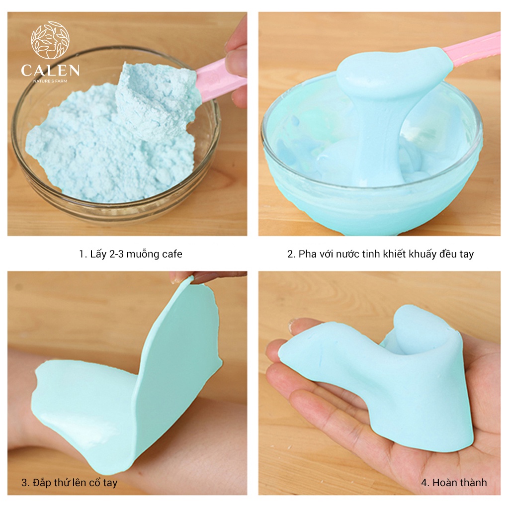 Mặt nạ tươi collagen tinh chất bạc hà Calen chuyên đắp mặt dưỡng trắng da (Mask dẻo)