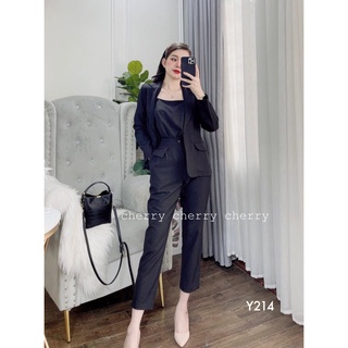 Sét vest công sở kèm áo lụa Y214
