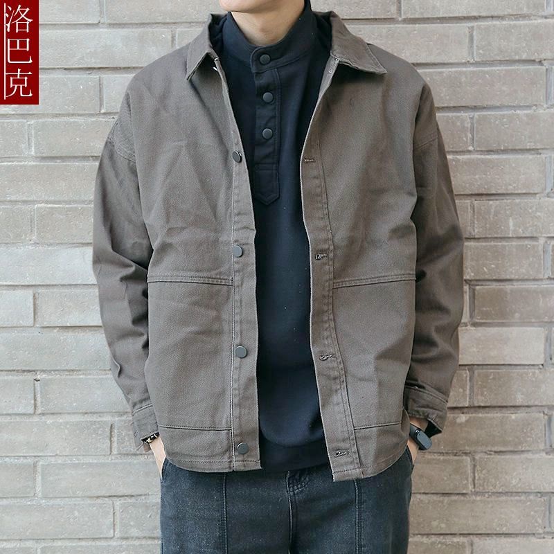 Áo Khoác Denim Dáng Rộng Thiết Kế Đơn Giản Trẻ Trung Dễ Phối Đồ Cho Nam