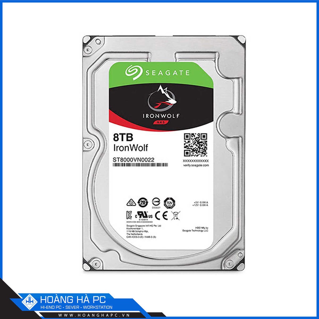 Ổ CỨNG MÁY TÍNH. HDD PC SEAGATE 8TB IRONWOLF Chính Hãng. VI TÍNH QUỐC DUY