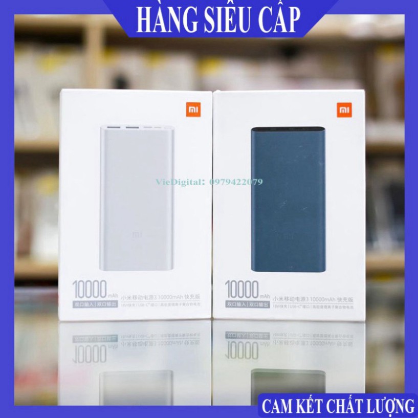 HÓT XẢ LỖ [Xiaomi Gen3] Sạc Dự Phòng, Pin Sạc Dự Phòng Xiaomi Type-C gen3 pro 10000mAh-Hỗ trợ sạc nhanh 18W Cả 2 Chiều-B