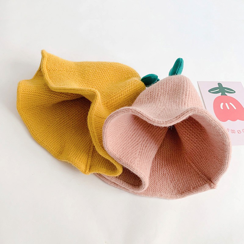 NÓN VÀNH LEN CHO BÉ 2 TRÁI TIM PHONG CÁCH HÀN SIÊU HOT