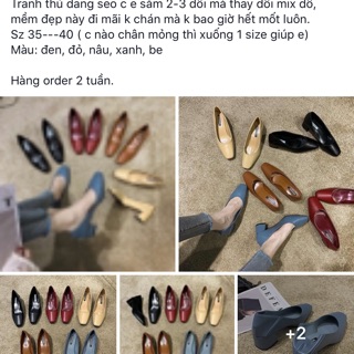 Cao gót đế vuông ảnh thật