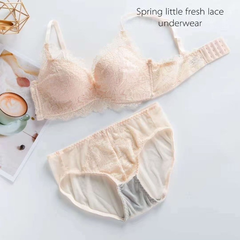 Bộ Đồ Lót Không Gọng Phối Ren Quyến Rũ Thời Trang Dành Cho Nữ