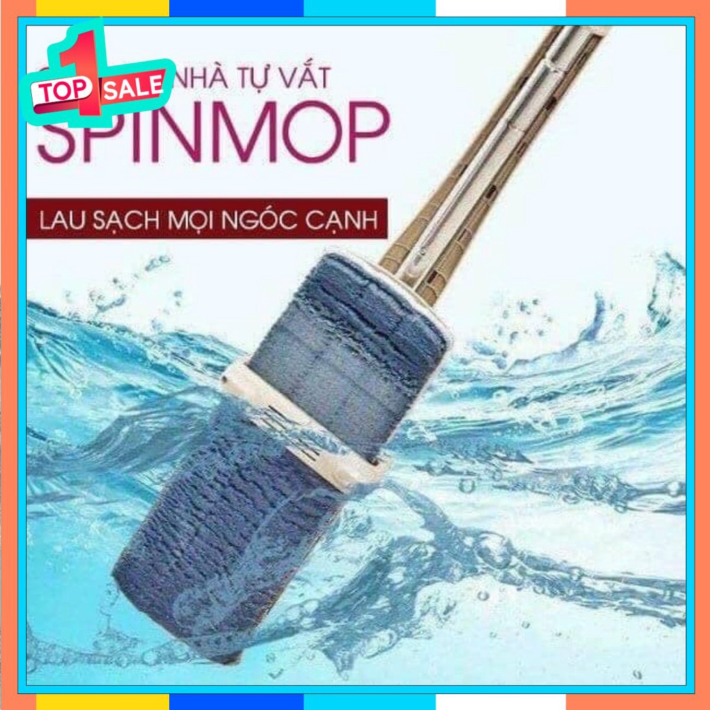 CÂY CHỔI LAU NHÀ SPIN MOP TỰ VẮT XOAY 360 ĐỘ KHẢ NĂNG THẤM NƯỚC GẤP 7 LẦN CHỔI THƯỜNG