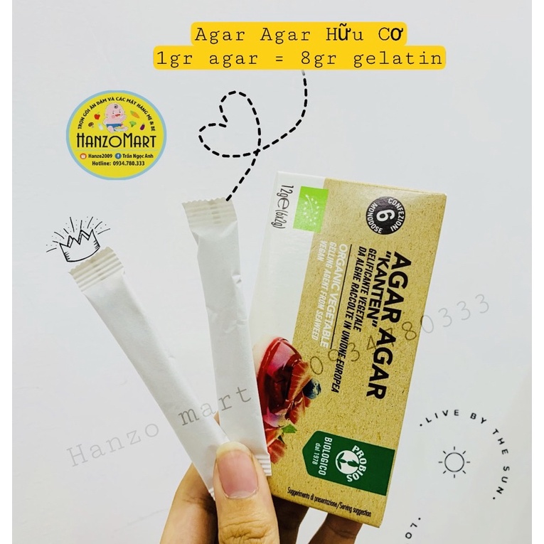 Bột Agar Agar hữu cơ PROBIOS 2g