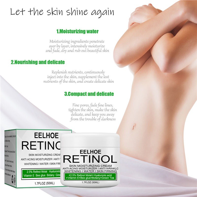 ANNIES EELHOE Retinol Trắng Da Tẩy Trắng Da Mặt Trắng Da Toàn Thân Tư Nhân Phần Nách Chân Đầu Gối Sửa Chữa Kem 50Ml