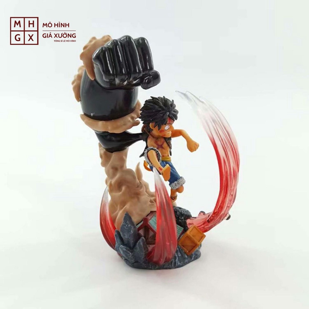 Mô hình One Piece Luffy gear 3 haki siêu đẹp cao 13cm trạng thái chiến đấu  , figure mô hình anmie one piece luffy