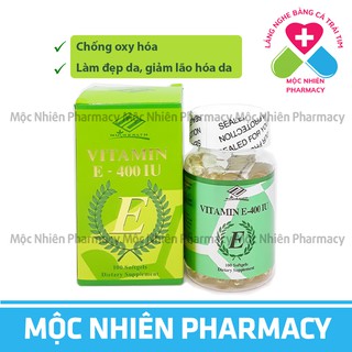 [NHẬP KHẨU CHÍNH HÃNG]Vitamin E Tự Nhiên 400IU, Giúp Đẹp Da, Chống Lão Hóa