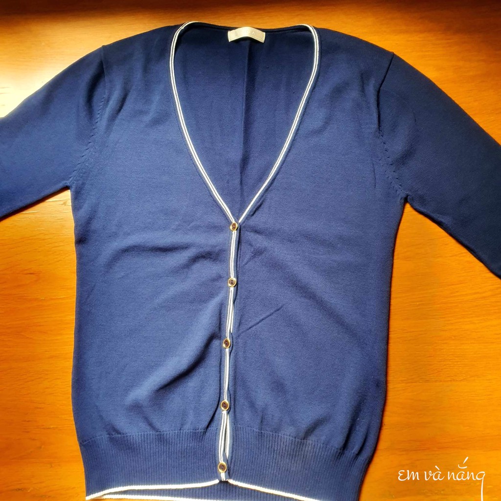 Áo cardigan xanh navy vintage Nhật hiệu Trudea - Em và nắng